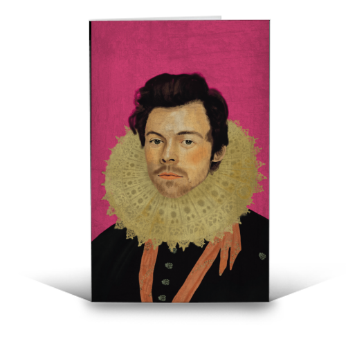 Harry Renaissance Painting Pink - funny greeting card by AbiGoLucky