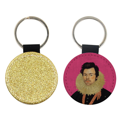 Harry Renaissance Painting Pink - keyring by AbiGoLucky