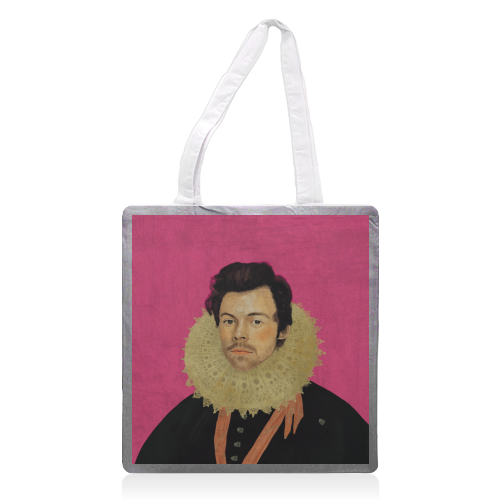 Harry Renaissance Painting Pink - printed canvas tote bag by AbiGoLucky