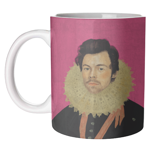 Harry Renaissance Painting Pink - unique mug by AbiGoLucky