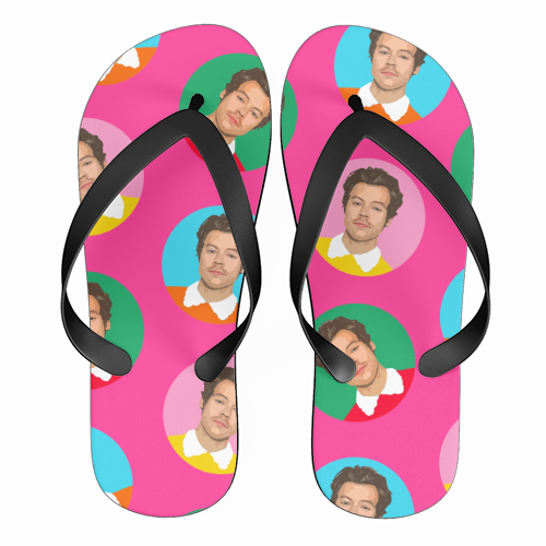 Hazza Balls Pink - funny flip flops by DOLLY WOLFE