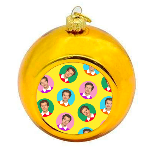 Hazza Balls Yellow - colourful christmas bauble by DOLLY WOLFE