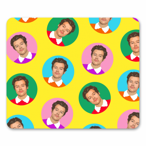 Hazza Balls Yellow - mouse mat by DOLLY WOLFE