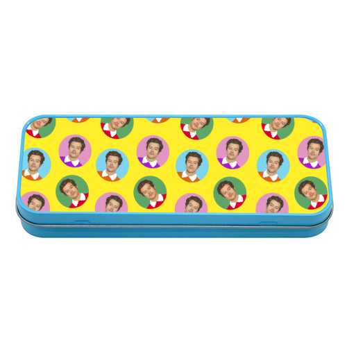 Hazza Balls Yellow - tin pencil case by DOLLY WOLFE