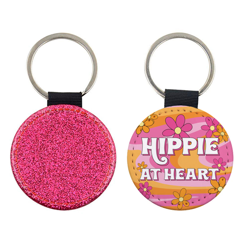 Hippie At Heart - keyring by Laura Lonsdale