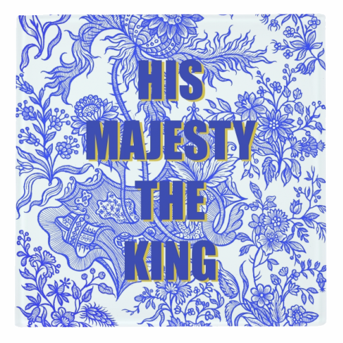 His Majesty The King - personalised beer coaster by Eloise