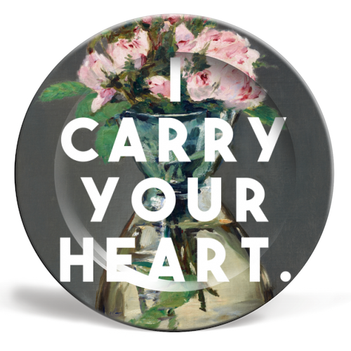 I Carry Your Heart - ceramic dinner plate by The 13 Prints