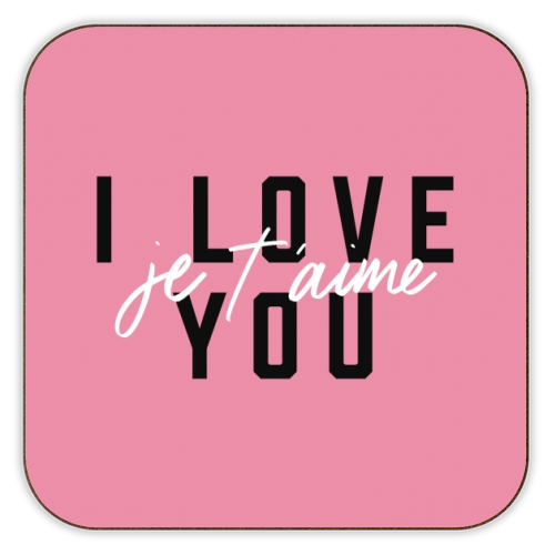 I Love You - personalised beer coaster by The Native State