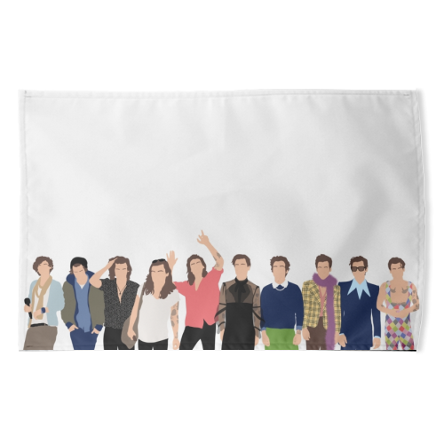 Iconic Harry Eras - funny tea towel by The Girl Next Draw