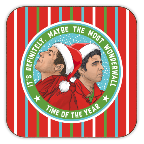 It's Definitely Maybe The Most Wonderwall Time of The Year - personalised beer coaster by Claire Atwood