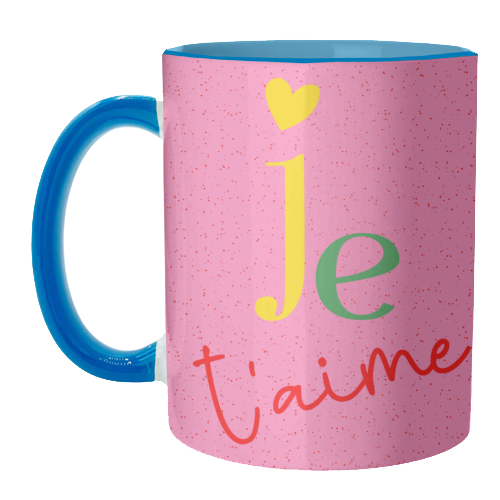 Je T'aime - unique mug by Lisa Wardle