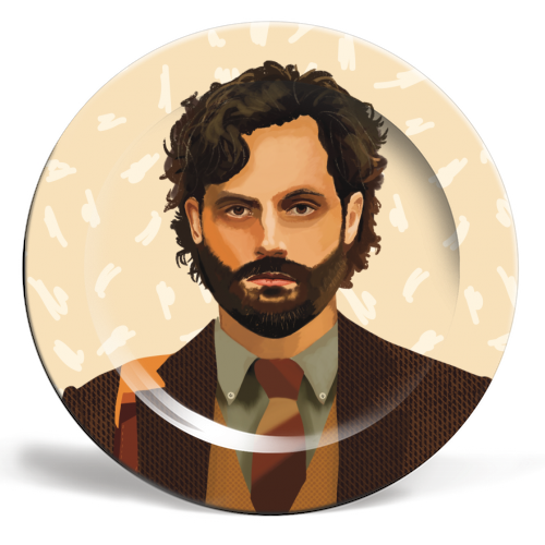 Joe Goldberg from You - ceramic dinner plate by AbiGoLucky