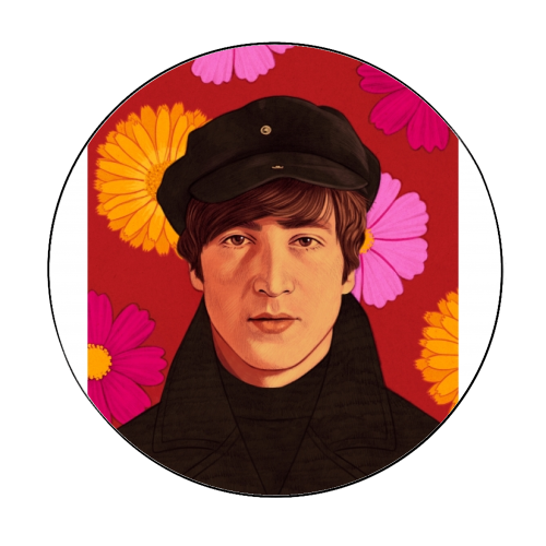 John - Circle Sticker by Helen Green