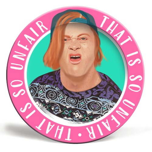 KEVIN - THAT IS SO UNFAIR - ceramic dinner plate by AbiGoLucky