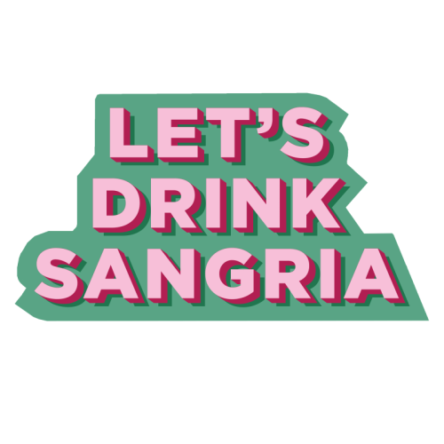 Let's Drink Sangria Bold Maximalist Graphic Design - Die Cut Sticker by AbiGoLucky