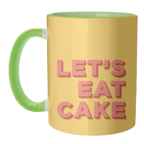 Let's Eat Cake - unique mug by AbiGoLucky