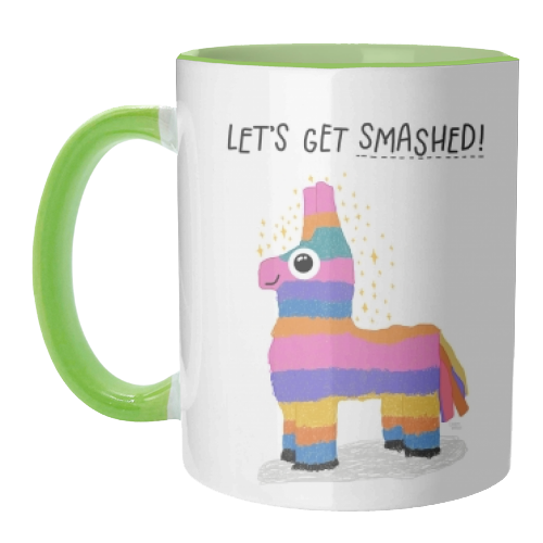 Let's Get Smashed! - unique mug by Leeann Walker