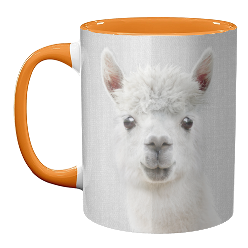 Llama - Colorful - unique mug by Gal Design