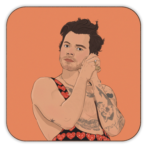 Orange H - personalised beer coaster by The Queer Store