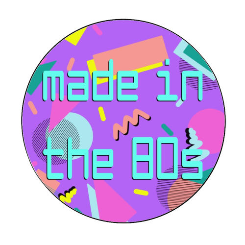 Made in the eighties print - Circle Sticker by The Girl Next Draw