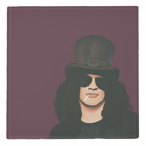 Music Icons: Slash - personalised beer coaster by Giddy Kipper