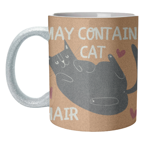 May Contain Cat Hair Mug - unique mug by AbiGoLucky