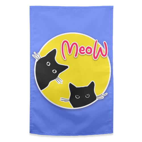 Meow - funny tea towel by Bite Your Granny