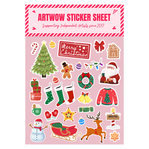 Merry Christmas - Sticker Sheet by Lilly Rose