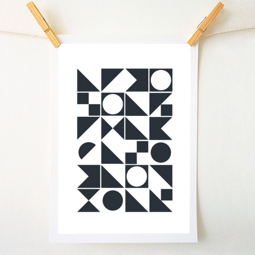 Mid Century Geometric 10 - A1 - A4 art print by theoldartstudio