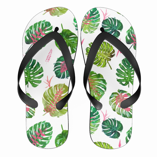 Monstera Love II - funny flip flops by Uma Prabhakar Gokhale