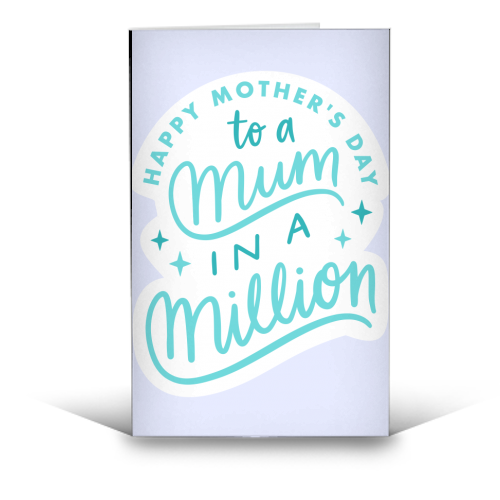 Mum In A Million - funny greeting card by Natalie Rodrigues