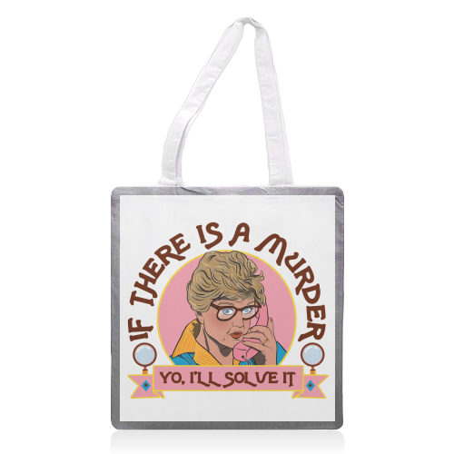 Murder She Wrote - I'll Solve It - printed canvas tote bag by Niomi Fogden