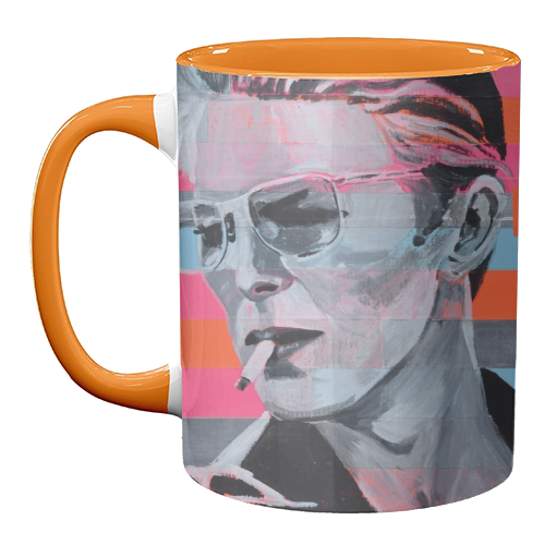 Neon Bowie - unique mug by Kirstie Taylor