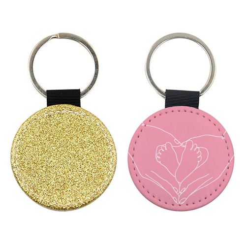 New babygirl heart shape simple line print - keyring by The Girl Next Draw