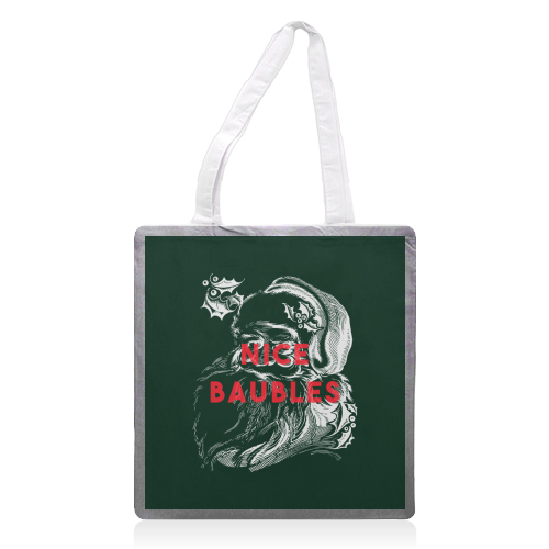 Nice Baubles - printed canvas tote bag by The 13 Prints