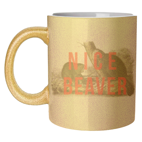 Nice Beaver - unique mug by The 13 Prints