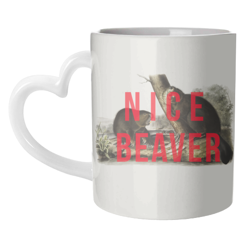 Nice Beaver - unique mug by The 13 Prints