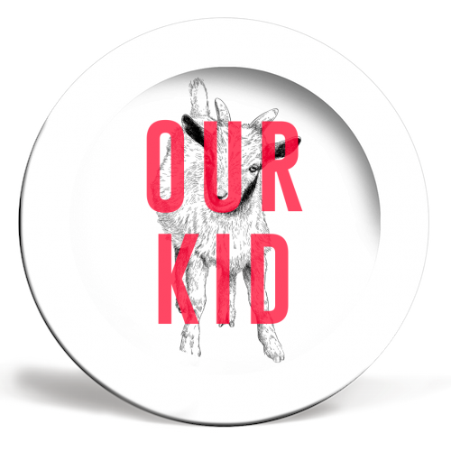 Our Kid - ceramic dinner plate by The 13 Prints