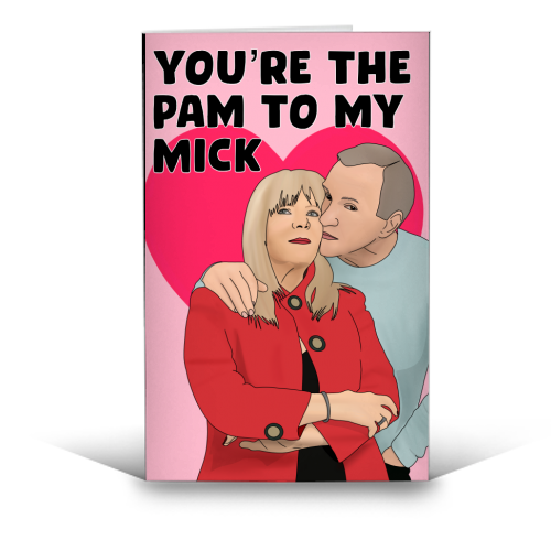 Pam to my Mick - funny greeting card by Pink and Pip