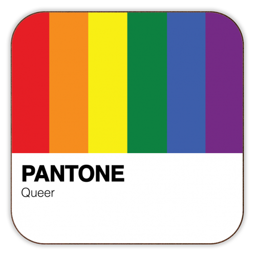 Pantone Queer LGBTQ+ Gay Giftware - personalised beer coaster by AbiGoLucky