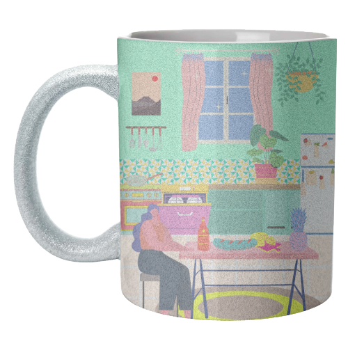 Paradise House: Kitchen - unique mug by Nina Robinson