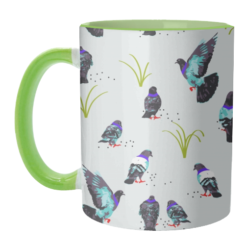 Pigeons - unique mug by Uma Prabhakar Gokhale