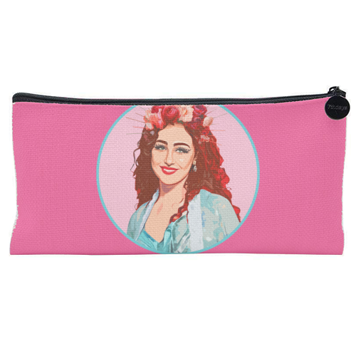 PINK CHAPPELL - flat pencil case by DOLLY WOLFE