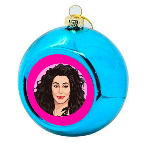 PINK CHER - colourful christmas bauble by DOLLY WOLFE