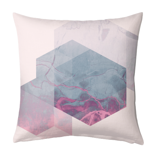 Pink Geometry - designed cushion by EMANUELA CARRATONI