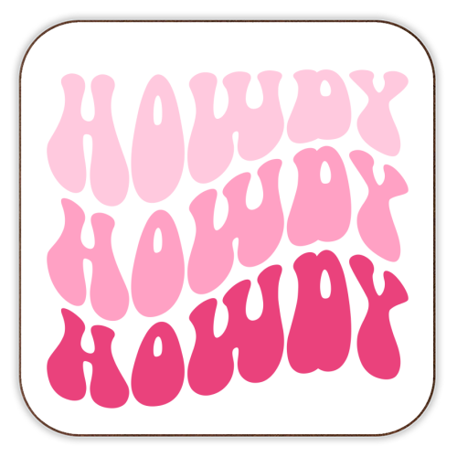 Pink Howdy - personalised beer coaster by Pink and Pip