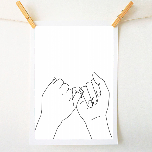 Pinky Promise - A1 - A4 art print by Toni Scott