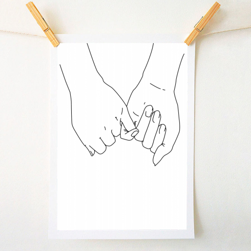 Pinky Promise I Love You Forever - A1 - A4 art print by Toni Scott