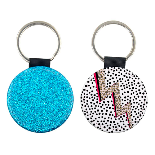 Polka Dot Lightning - keyring by The 13 Prints