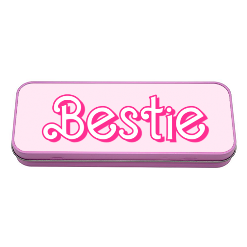 Pretty Pink Bestie - tin pencil case by Adam Regester